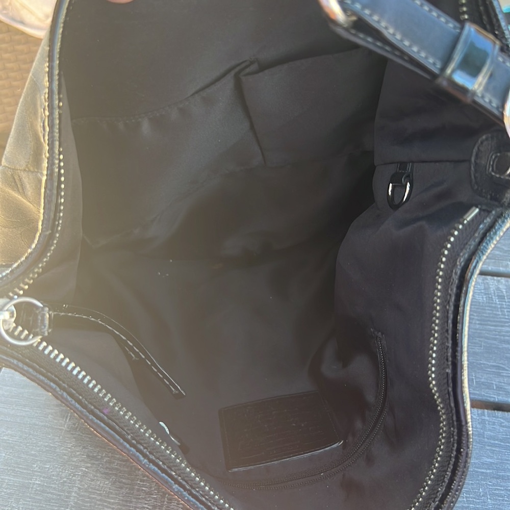 Genuine Coach Purse - Black on Black - Picture 3 of 6